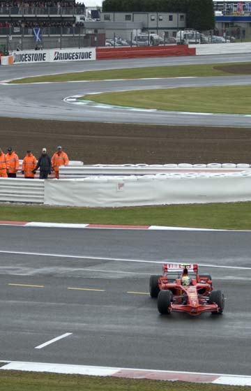 Race car on track at Silverstone